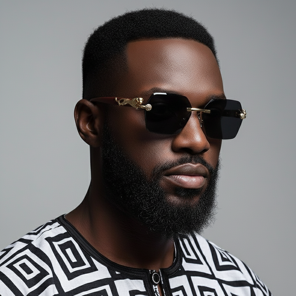 Panther King Rimless Sunglasses