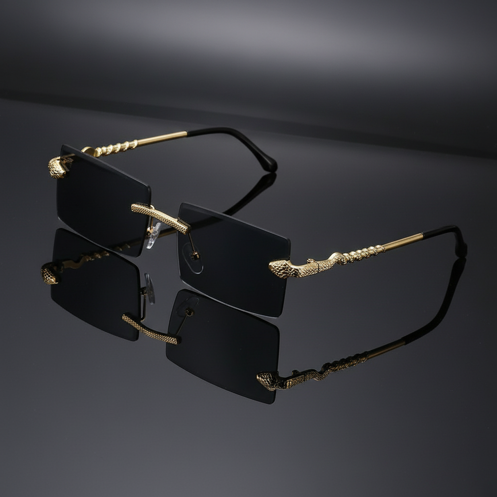 Golden Viper Rimless Sunglasses