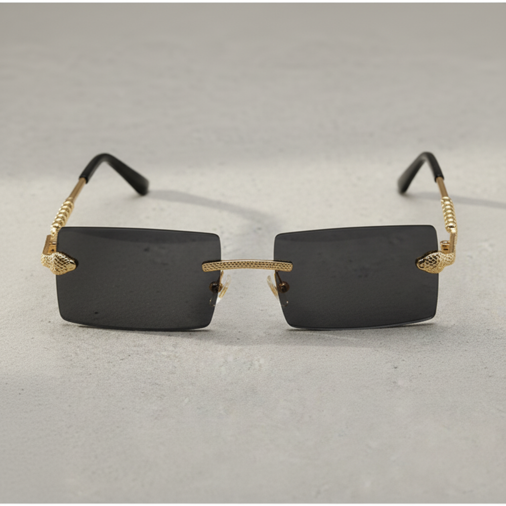 Golden Viper Rimless Sunglasses