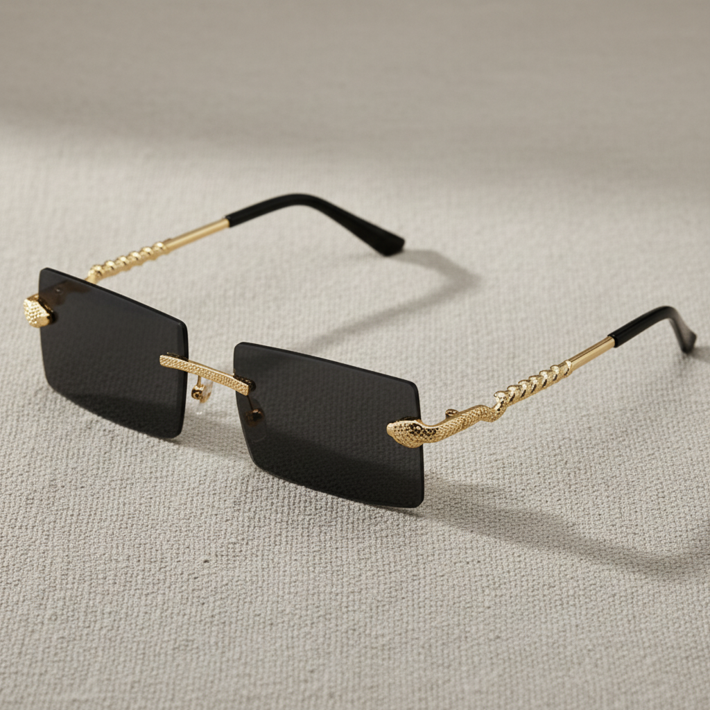 Golden Viper Rimless Sunglasses