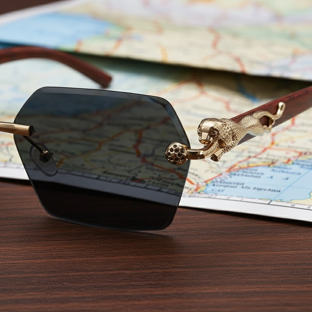 Panther King Rimless Sunglasses