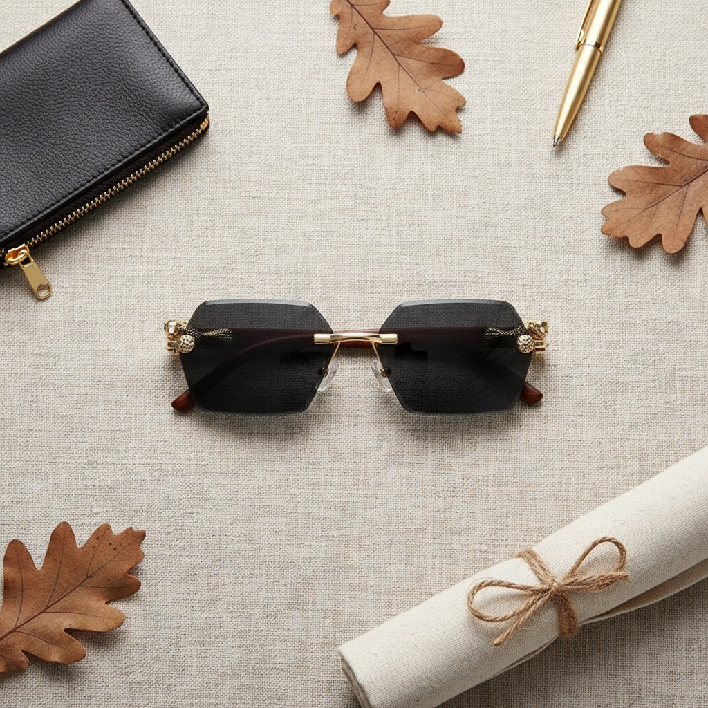Panther King Rimless Sunglasses
