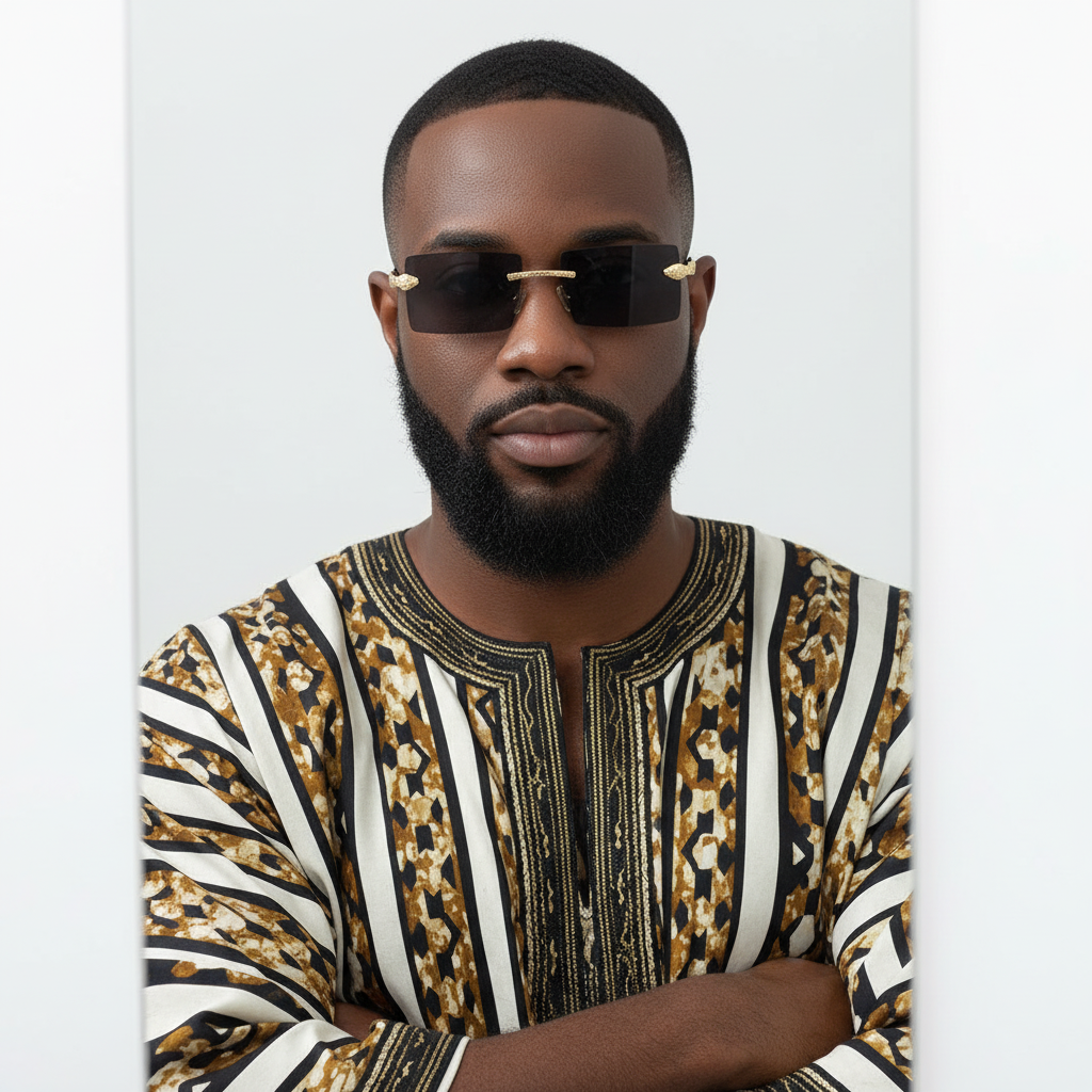 Golden Viper Rimless Sunglasses