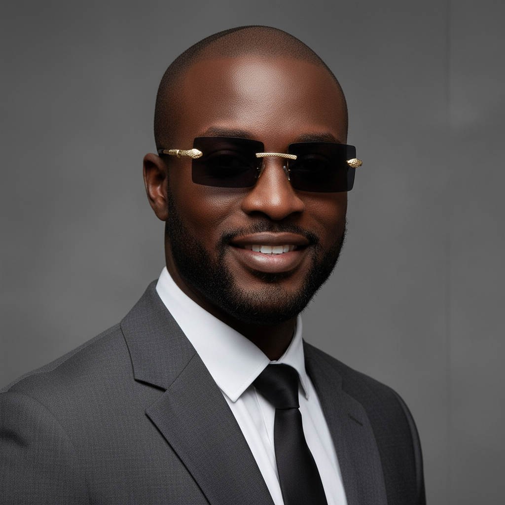 Golden Viper Rimless Sunglasses