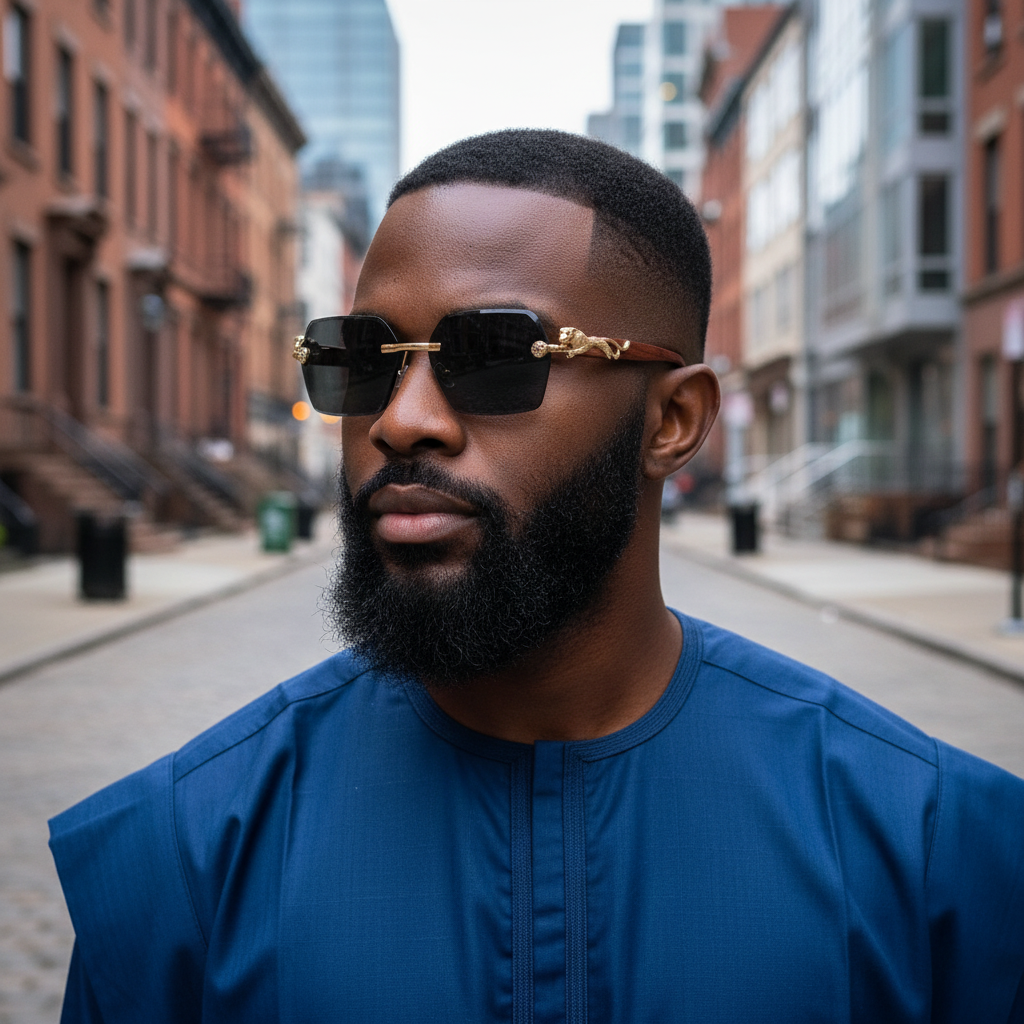 Panther King Rimless Sunglasses