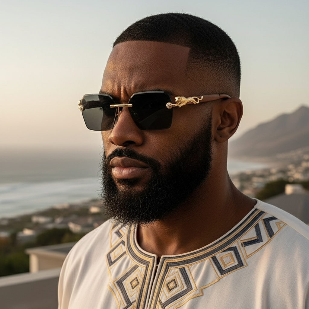 Panther King Rimless Sunglasses