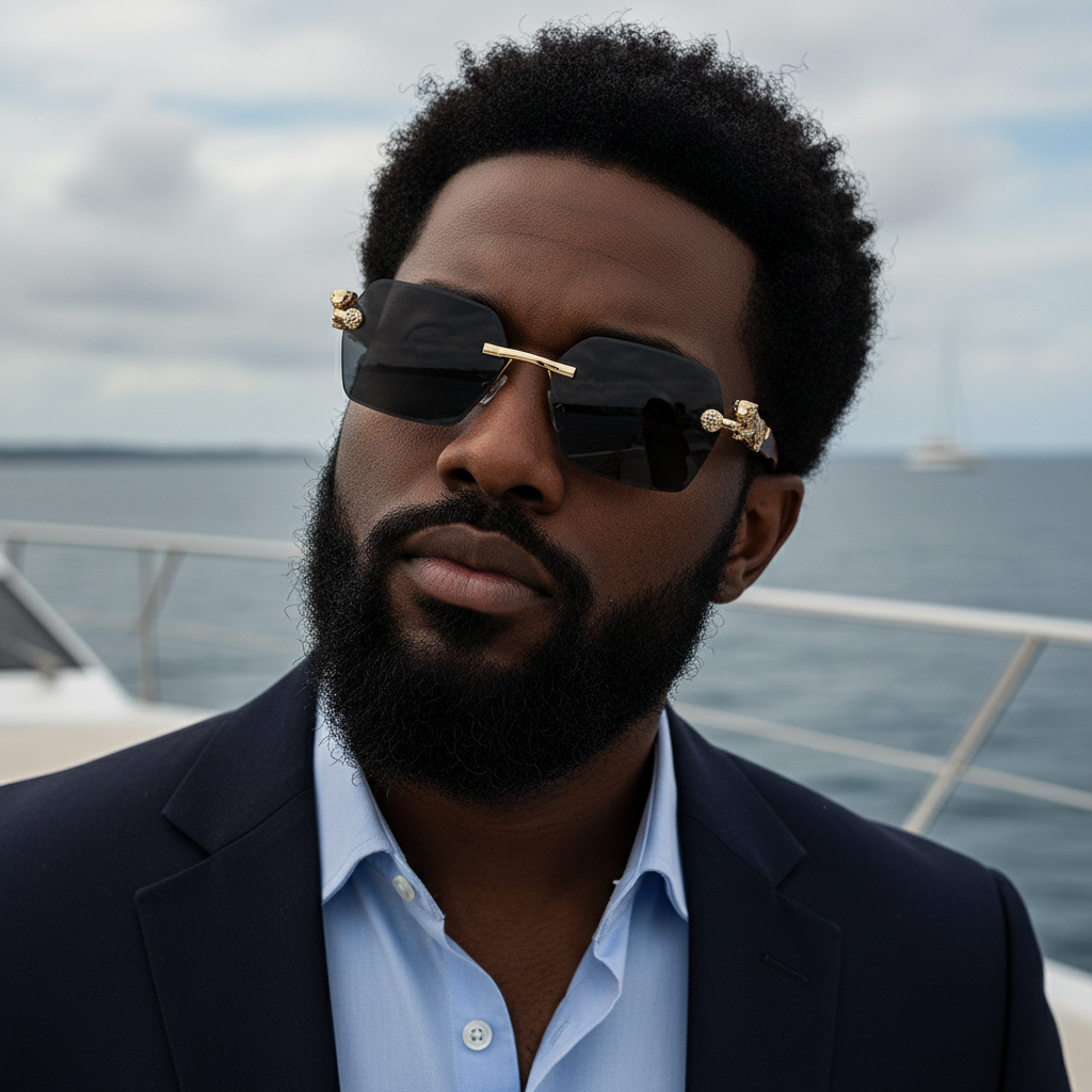 Panther King Rimless Sunglasses
