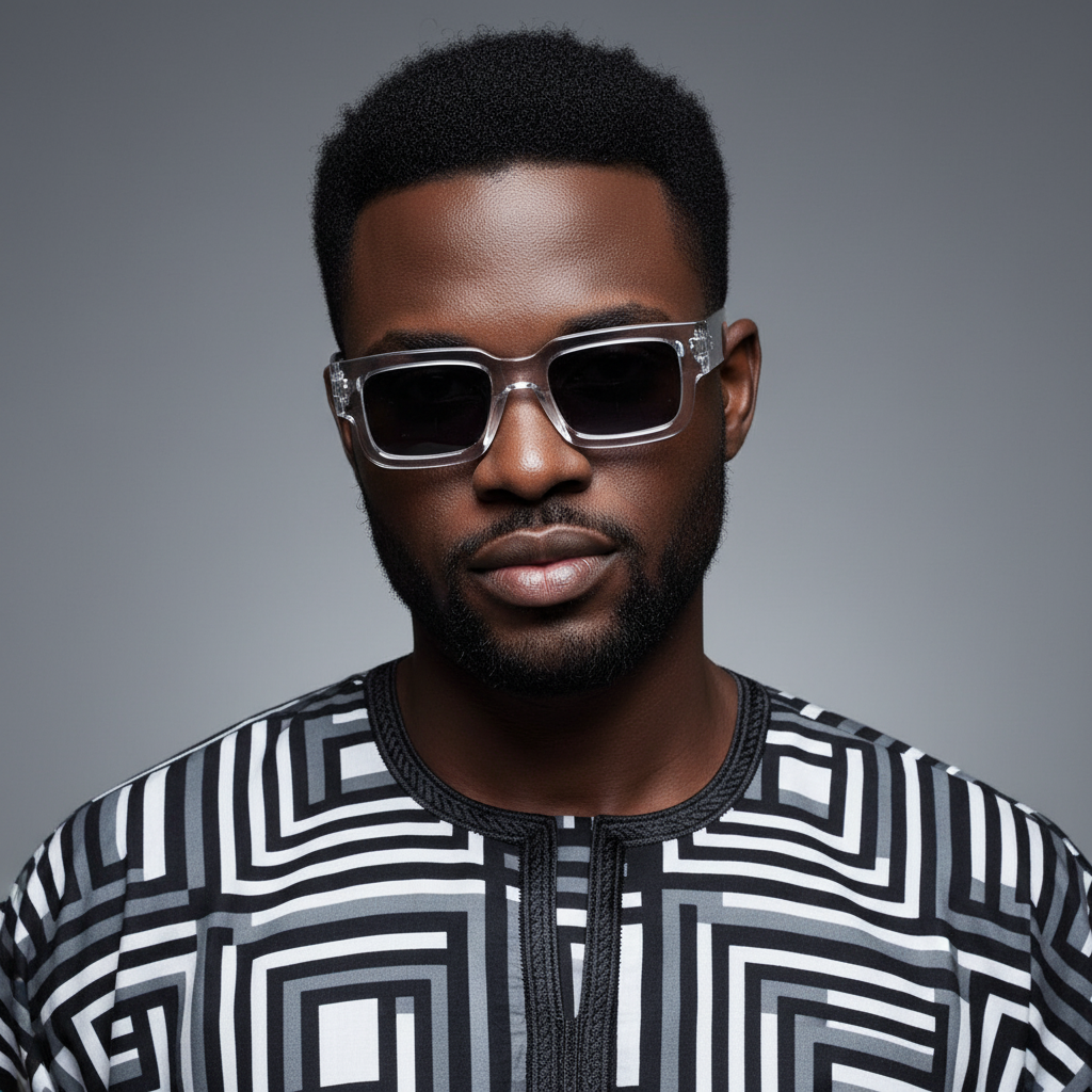 Chunky Rectangular Frame Sunglasses (Smoke Color)