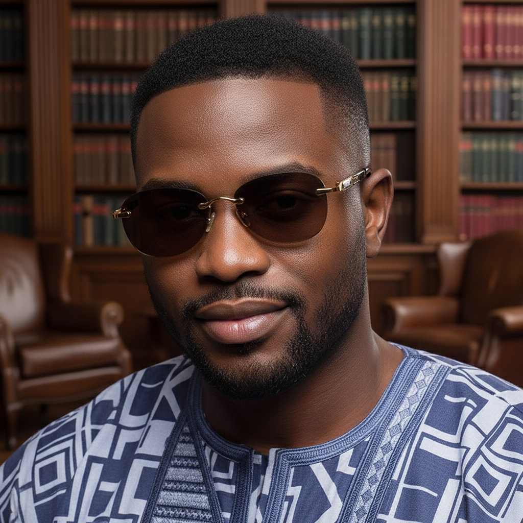 Rimless Aviator-Style Sunglasses with Tortoise Arms